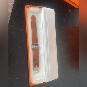 Hermes Apple Leather Watch Strap in Gold